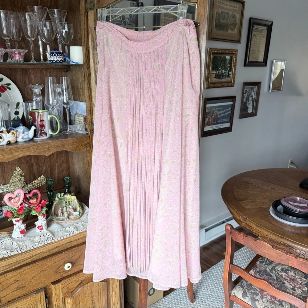 Soft Surroundings Light and Airy Pink Maxi Skirt, XLT - Picture 11 of 12